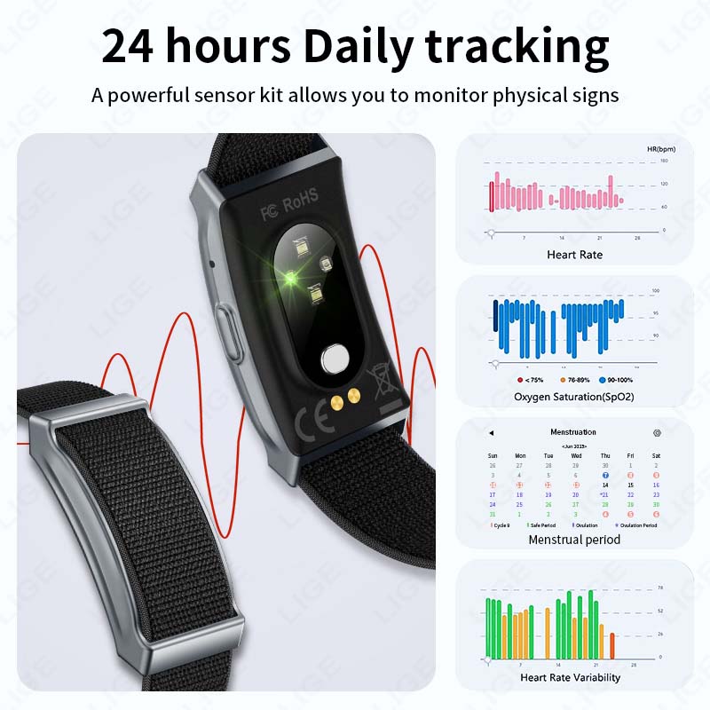 LIGE-pulsera inteligente depor - Fall Detection Watch reseña y precio